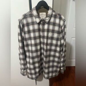 Weatherproof Vintage Brown Plaid Shirt Jacket